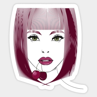 Female Portrait Sticker